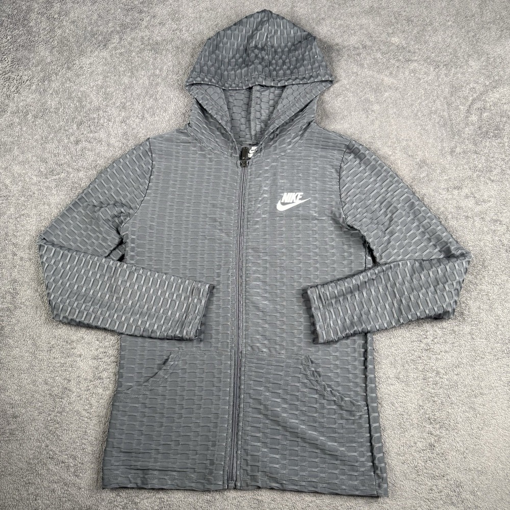 Nike Jacket Girls Large Full Zip Hooded Athletic Training Pullover